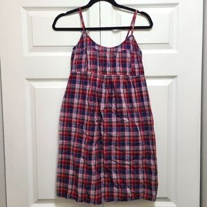 Y2K Motherhood Maternity DRESS Plaid babydoll fit and flare trendy